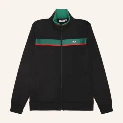 Bluza sportowa męska Fila Sagano. Czarne bluzy bez kaptura męskie Fila, bez wzorów, sportowe, bez kołnierzyka, bez ramiączek. Za 297.00 zł.