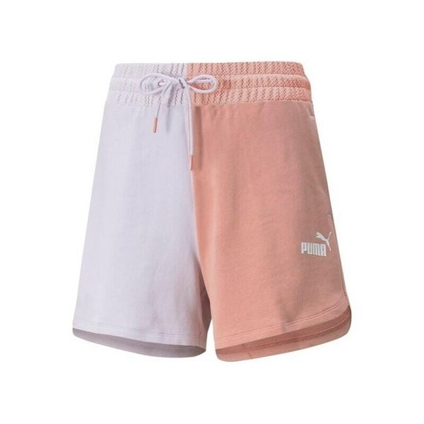 Damskie spodenki z wysoką talią Puma Puma Power 4" Colorblock TR. Fioletowe spodenki sportowe damskie Puma, bez wzorów, sportowe. W wyprzedaży za 109.80 zł.