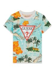 Guess T-Shirt N6GI02 K8HM4 Kolorowy Regular Fit. T-shirty chłopięce Guess, z aplikacjami, z bawełny, bez ramiączek. Za 119.99 zł.