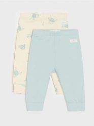 Bawełniane legginsy 2 pack - kremowy. Białe legginsy damskie Sinsay, m, bez wzorów, z bawełny. W wyprzedaży za 12.99 zł.