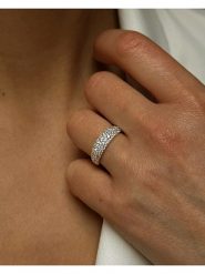 DI GIORGIO Pozłacany pierścionek z cyrkoniami rozmiar: 56. Żółte pierścionki damskie DI GIORGIO, z cyrkonią, pozłacane. Za 237.17 zł.