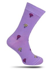 Skarpetki Casualowe, Fioletowe w Balony, Kolorowe, Męskie -EM Men's Accessories. Fioletowe skarpetki męskie Em men's accessories, bez wzorów, z bawełny. Za 29.99 zł.