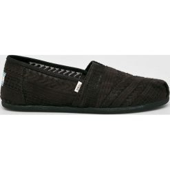Toms - Espadryle Classic. Czarne espadryle damskie Toms, bez wzorów, z gumy, bez obcasa. W wyprzedaży za 219.90 zł.