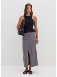 STEFANEL Spódnica w kolorze ciemnoszarym rozmiar: 44. Szare spódniczki damskie Stefanel, bez wzorów, maxi, proste. Za 195.99 zł.