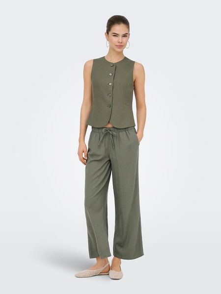 ONLY Spodnie w kolorze khaki rozmiar: XL. Brązowe spodnie materiałowe damskie Only, bez wzorów, z materiału. Za 87.40 zł.