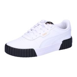 Buty na co dzień damskie PUMA CARINA skóra. Białe buty sportowe na co dzień damskie Puma, bez wzorów, ze skóry ekologicznej, trekkingowe. W wyprzedaży za 219.00 zł.