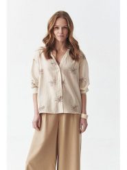 TATUUM Bluzka "Rue" w kolorze beżowym rozmiar: 42. Brązowe bluzki damskie Tatuum, bez wzorów, bez kołnierzyka, bez ramiączek. Za 168.06 zł.