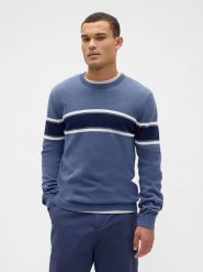 GAP Sweter w kolorze niebieskim rozmiar: XXL. Niebieskie swetry męskie GAP, xxl, bez wzorów, z bawełny, bez kołnierzyka. Za 105.63 zł.