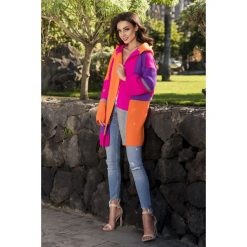 Unikalny sweter kardigan multikolor ls204. Brązowe kardigany damskie Lemoniade, bez wzorów. W wyprzedaży za 119.00 zł.