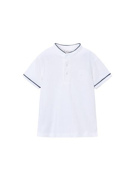 Mayoral Polo 3102 Biały Regular Fit. Białe t-shirty chłopięce Mayoral, bez wzorów, z bawełny, bez ramiączek. Za 99.99 zł.