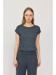 MAZINE Koszulka "Jersey Knit" w kolorze granatowym rozmiar: XS. Niebieskie bluzki damskie MAZINE, xs, bez wzorów, z jersey, bez kołnierzyka, bez ramiączek. Za 79.03 zł.