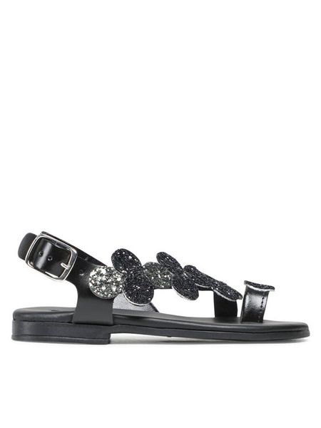 Primigi Sandały 1935222 S Czarny. Czarne sandały dziewczęce Primigi, ze skóry, bez zapięcia. Za 159.99 zł.