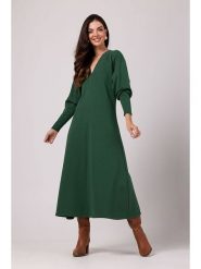 Be Wear Sukienka w kolorze zielonym rozmiar: S. Zielone sukienki damskie Be Wear, s, bez wzorów, bez kołnierzyka, bez ramiączek, maxi, rozkloszowane. Za 180.06 zł.