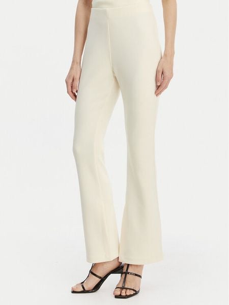 Calvin Klein Spodnie materiałowe LV044B223G Beżowy Flare Fit. Brązowe spodnie materiałowe damskie CALVIN KLEIN, bez wzorów, z materiału. Za 326.99 zł.
