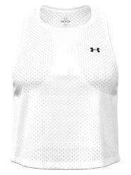 Under Armour Top sportowy w kolorze białym rozmiar: XS. Białe topy sportowe damskie Under Armour, xs, bez wzorów, z materiału, bez ramiączek. Za 69.99 zł.
