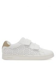 Geox Sneakersy J Eclyper J55LRA 000BC C0588 D Biały. Białe buty sportowe dziewczęce Geox, bez wzorów, ze skóry, bez zapięcia. Za 199.99 zł.