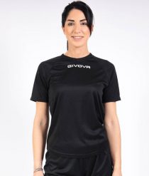 Koszulka sportowa Givova One Microforata czarna. Czarne bluzki sportowe damskie Givova, xl, z dzianiny, bez ramiączek, na fitness i siłownię. Za 53.59 zł.