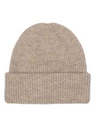 COLD Czapka beanie w kolorze beżowym rozmiar: onesize. Brązowe czapki zimowe damskie COLD, ze skóry. Za 74.46 zł.
