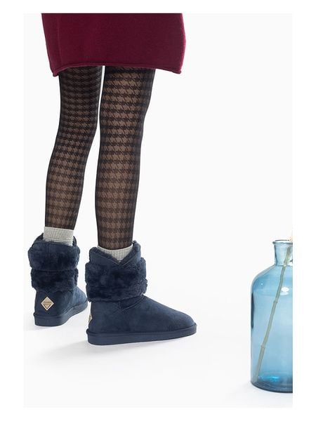 ISLAND BOOT Botki zimowe "Canso" w kolorze granatowym rozmiar: 39. Niebieskie botki damskie Island Boot, na zimę, z materiału, bez obcasa, bez zapięcia. Za 165.99 zł.