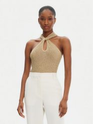 Guess Sweter W5YR39 Z24F0 Złoty Regular Fit. Żółte swetry klasyczne damskie Guess, xl, z wiskozy, bez kołnierzyka. Za 199.99 zł.