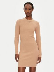 REPLAY Sukienka dzianinowa DK3319.000.G23370 Beżowy Slim Fit. Brązowe sukienki damskie Replay, l, bez wzorów, z dzianiny, bez kołnierzyka, bez ramiączek. Za 459.99 zł.