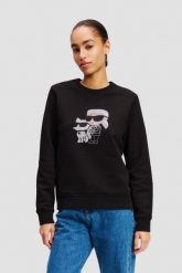 KARL LAGERFELD Czarna bluza z cyrkoniami Ikon Rs Duo. Czarne bluzy bez kaptura damskie Karl Lagerfeld, s. W wyprzedaży za 639.99 zł.