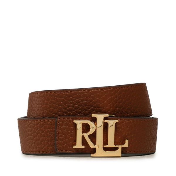 Pasek Damski LAUREN RALPH LAUREN. Brązowe paski damskie Lauren Ralph Lauren, bez wzorów. Za 379.99 zł.