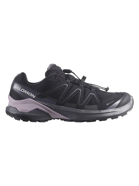 SALOMON Buty "EXAMOTION GORE-TEX" w kolorze czarno-fioletowym do biegania rozmiar: 38. Czarne obuwie do biegania damskie Salomon. Za 400.89 zł.