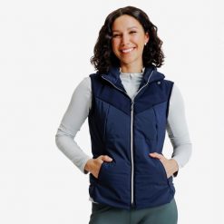 Kamizelka jeździecka damska Fouganza 900 ciepła. Fioletowe kamizelki damskie FOUGANZA, xl, z materiału. Za 199.99 zł.