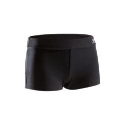 Spodenki krótkie do tańca nowoczesnego. Czarne spodenki sportowe damskie DOMYOS, z bawełny, na fitness i siłownię. Za 19.99 zł.