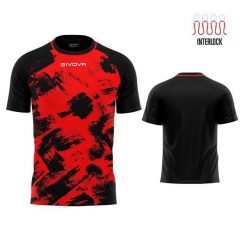 Givova Sport T-shirt Interlock Czerwono-Czarny XL Mężczyźni. Czarne t-shirty męskie Givova, m, bez wzorów, z poliesteru, bez kołnierzyka. Za 60.95 zł.