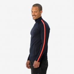 Bluza narciarska męska Quechua Mid L 900 seamless. Czerwone bluzy z kapturem męskie QUECHUA, l, z elastanu. Za 269.99 zł.