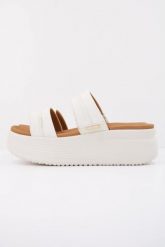 Sandały HEY DUDE AUSTIN SLIDE CLASSIC Biały. Białe sandały damskie Hey dude, bez wzorów, z tkaniny, bez obcasa. Za 204.99 zł.