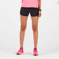 Spodenki Do Biegania Kiprun Light Damskie. Czarne szorty damskie KIPRUN, bez wzorów, z materiału, sportowe. Za 89.99 zł.