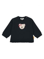 Steiff Bluza w kolorze czarnym rozmiar: 62. Czarne bluzy i bluzki niemowlęce Steiff, bez wzorów, z bawełny, bez ramiączek, bez kaptura. Za 78.28 zł.