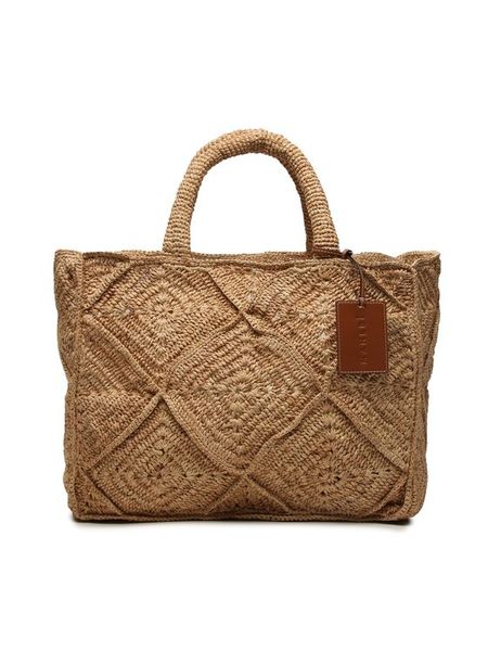 Manebi Torebka Sunset Bag Large V 2.2 AC Beżowy. Brązowe torebki klasyczne damskie Manebi, bez wzorów, z tworzywa sztucznego, bez dodatków. Za 1,429.00 zł.