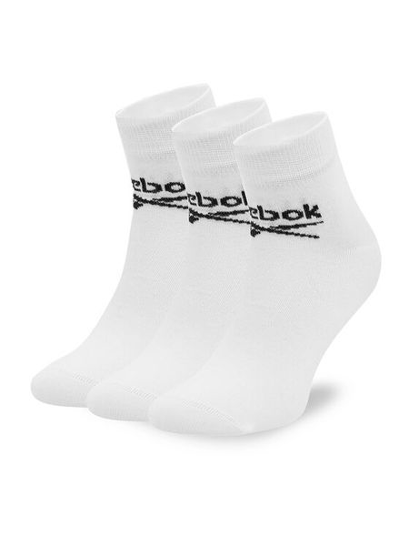 Reebok Skarpety długie R0429-SS24 (3-pack) Biały. Białe skarpetki damskie Reebok, bez wzorów, z materiału. Za 44.99 zł.
