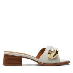 Klapki See By Chloé. Białe klapki damskie See By Chloé, bez wzorów, bez obcasa. Za 1,749.00 zł.