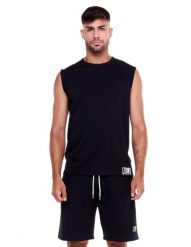 Sportowa koszulka męska bez rękawów. Niebieskie t-shirty sportowe męskie LEONE 1947 APPAREL, l, z bawełny, bez ramiączek, na fitness i siłownię. Za 42.06 zł.