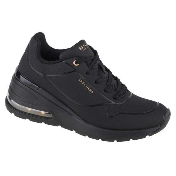 Buty sportowe Sneakersy damskie, Skechers Million Air-Elevated Air. Czarne buty sportowe na co dzień damskie Skechers, bez wzorów, trekkingowe, Skechers Sport. Za 329.99 zł.