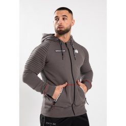Georgia Bluza z kapturem zapinana na suwak - Szary. Szare bluzy sportowe męskie GORILLA WEAR, bez wzorów, bez kołnierzyka, bez ramiączek. Za 340.00 zł.