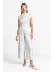 Rich & Royal Spodnie w kolorze białym rozmiar: 42. Białe spodnie materiałowe damskie Rich & Royal, bez wzorów, z materiału. Za 205.93 zł.