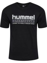 Koszulka Hummel Legacy Carson. Czarne t-shirty damskie HUMMEL, xs, z bawełny, bez ramiączek, do piłki nożnej. Za 191.00 zł.