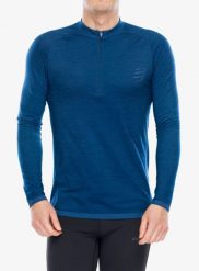 Bluza do biegania męska Compressport Trail HZ LS Tshirt M. Niebieskie bluzy z kapturem męskie Compressport, m, z materiału. Za 487.35 zł.