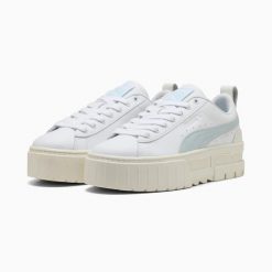 Buty sportowe damskie Puma MAYZE LUX 40126103. Białe buty sportowe na co dzień damskie Puma, bez wzorów, z gumy. Za 269.94 zł.