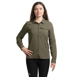 Koszula podróżnicza damska Craghoppers NosiLife Pro LS Shirt V. Zielone koszule damskie CRAGHOPPERS, bez wzorów, casualowe, bez kołnierzyka, bez ramiączek. Za 398.99 zł.