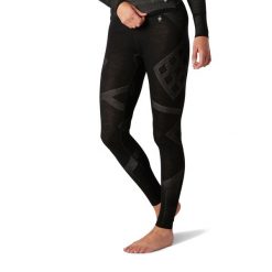 Spodnie damskie Smartwool Intraknit Thermal Merino Base Layer Bottom. Czarne spodnie materiałowe damskie Smartwool, bez wzorów, z wełny, sportowe. Za 489.99 zł.