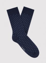 PAKO LORENTE - Granatowe skarpety we wzorki. Skarpetki męskie Pako Lorente, bez wzorów. Za 39.99 zł.