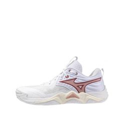 Buty sportowe Mizuno Wave Momentum Elite Kobieta Biały/Różowy. Białe buty sportowe na co dzień damskie Mizuno, bez wzorów, z materiału, do siatkówki, mizuno wave. Za 733.40 zł.