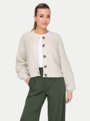 JDY Kardigan Eira 15337012 Beżowy Regular Fit. Brązowe kardigany damskie JDY, m, bez wzorów, z syntetyku. Za 159.99 zł.